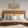 Andorra King Wood Platform Bed with Panel Footboard & Drawers in Light Toffee