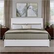 Andorra King Wood Platform Bed with Panel Footboard and Twin XL Trundle in White