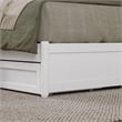 Andorra King Wood Platform Bed with Panel Footboard and Twin XL Trundle in White