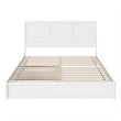 Andorra King Wood Platform Bed with Panel Footboard and Twin XL Trundle in White