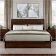 Andorra King Wood Platform Bed with Panel Footboard & Twin XL Trundle in Walnut