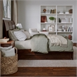Andorra King Wood Platform Bed with Panel Footboard & Twin XL Trundle in Walnut