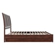 Andorra King Wood Platform Bed with Panel Footboard & Twin XL Trundle in Walnut