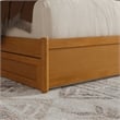 Andorra King Platform Bed with Panel Footboard & TXL Trundle in Light Toffee
