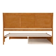 Andorra King Platform Bed with Panel Footboard & TXL Trundle in Light Toffee