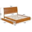 Andorra King Platform Bed with Panel Footboard & TXL Trundle in Light Toffee