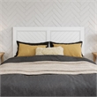 Clayton Twin XL Wood Platform Bed with Panel Footboard & Drawers in White