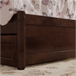 Clayton Twin Wood Platform Bed with Panel Footboard & Storage Drawers in Walnut
