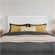 Clayton Full Wood Platform Bed with Panel Footboard and Storage Drawers in White