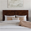 Clayton Queen Wood Platform Bed with Panel Footboard & Storage Drawers in Walnut