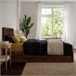 Clayton Twin XL Wood Platform Bed with Panel Footboard & TXL Trundle in Walnut
