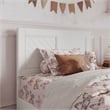 Clayton Twin Wood Platform Bed with Panel Footboard and Twin Trundle in White