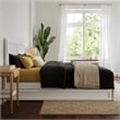 Clayton Full Wood Platform Bed with Panel Footboard and Twin Trundle in White
