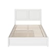 Clayton Full Wood Platform Bed with Panel Footboard and Twin Trundle in White