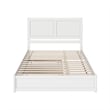 Clayton Queen Wood Platform Bed with Panel Footboard & Twin XL Trundle in White