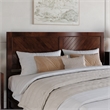 Clayton King Wood Platform Bed with Panel Footboard & Twin XL Trundle in Walnut