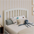 Lucia Twin Platform Bed with Panel Footboard & 2 Storage Drawers in White