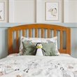 Lucia Twin Platform Bed with Panel Footboard & 2 Storage Drawers in Light Toffee