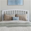 Lucia Full Platform Bed with Panel Footboard & 2 Storage Drawers in White