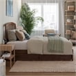 Lucia Full Platform Bed with Panel Footboard & 2 Storage Drawers in Walnut