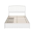 Lucia Queen Platform Bed with Panel Footboard & 2 Storage Drawers in White