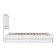 Lucia Queen Platform Bed with Panel Footboard & 2 Storage Drawers in White