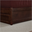 Lucia King Platform Bed with Panel Footboard & 2 Storage Drawers in Walnut