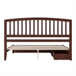 Lucia King Platform Bed with Panel Footboard & 2 Storage Drawers in Walnut