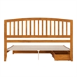 Lucia King Platform Bed with Panel Footboard & 2 Storage Drawers in Light Toffee