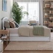 Lucia Twin XL Wood Platform Bed with Panel Footboard & Twin XL Trundle in White