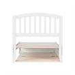 Lucia Twin Wood Platform Bed with Panel Footboard and Twin Trundle in White