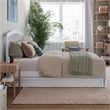 Lucia Full Wood Platform Bed with Panel Footboard and Twin Trundle in White