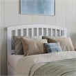 Lucia Full Wood Platform Bed with Panel Footboard and Twin Trundle in White