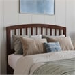 Lucia Full Wood Platform Bed with Panel Footboard and Twin Trundle in Walnut