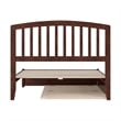 Lucia Full Wood Platform Bed with Panel Footboard and Twin Trundle in Walnut