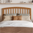 Lucia Full Wood Platform Bed with Panel Footboard & Twin Trundle in Light Toffee