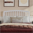 Lucia Queen Wood Platform Bed with Panel Footboard and Twin XL Trundle in White