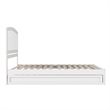 Lucia Queen Wood Platform Bed with Panel Footboard and Twin XL Trundle in White