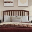 Lucia Queen Wood Platform Bed with Panel Footboard and Twin XL Trundle in Walnut