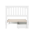 Everett Twin XL Wood Platform Bed with Panel Footboard & Drawers in White