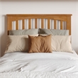 Everett Twin XL Wood Platform Bed with Panel Footboard & Drawers in Light Toffee