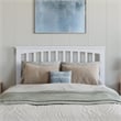 Everett Full Wood Platform Bed with Panel Footboard and Storage Drawers in White