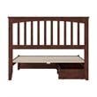 Everett Full Wood Platform Bed with Panel Footboard & Storage Drawers in Walnut