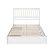 Everett Queen Wood Platform Bed with Panel Footboard & Storage Drawers in White