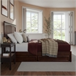 Everett Queen Wood Platform Bed with Panel Footboard & Storage Drawers in Walnut