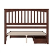 Everett Queen Wood Platform Bed with Panel Footboard & Storage Drawers in Walnut
