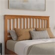 Everett Queen Wood Platform Bed with Panel Footboard & Drawers in Light Toffee