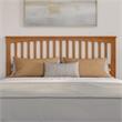 Everett King Wood Platform Bed with Panel Footboard & Drawers in Light Toffee