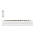 Everett Twin XL Wood Platform Bed with Panel Footboard &  Trundle in White