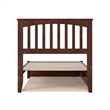 Everett Twin XL Wood Platform Bed with Panel Footboard & TXL Trundle in Walnut